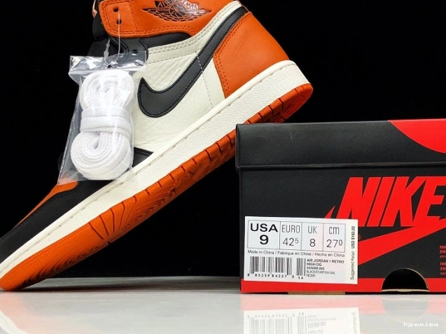 HYPE OG Retro 1 Air High Backboard555088-005 Jordan Shattered 0729